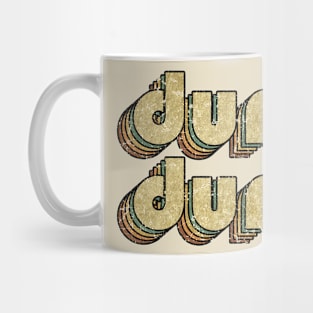 Duran Duran // Vintage Rainbow Typography Style // 70s Mug